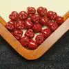 Accesorios de cinabrio hechos a mano, tallado en arena de cristal de alto contenido, colgante de cinabrio con forma de calabaza de loto valiente, cuentas de joyería