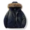 Parka de Trabajo de Alta Calidad Zuo Shan Diao con Cuello Grande Desmontable de Piel, Chaqueta Casual de Algodón con Capucha, Abrigo de Algodón Versátil para Pareja para Hombres