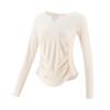 Roupas de Ioga Top Femininas de Secagem Rápida Roupas de Fitness Esportes Top Pilates Treinamento de mangas compridas Blusa de Corrida Outono e Inverno