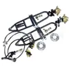 Accesorios de suspensión delantera de kart modificado de cuatro ruedas hecho en casa, motocicleta ATV, balancín, disco de freno, dirección, brida de cuatro agujeros