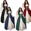 Vestido Túnica Retro Europeo y Americano Renacentista con Tirantes Nuevo Palacio Vestido Medieval Disfraz de Performance Escénica