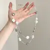 Nuevo collar de perlas artificiales de doble capa, cadena para la clavícula de moda exquisita transfronteriza, cadena de suéter de lujo ligero estilo francés