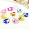 Anillo Infantil de Chica Linda de Dibujos Animados Estilo Coreano Dulce Gato KT Amor Anillo Acrílico Joyería Juguete Regalo
