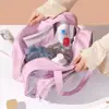 Bolsa de higiene pessoal em PVC, bolsa de ombro portátil com separação de seco e molhado, bolsa impermeável para armazenamento de maquiagem e artigos de higiene pessoal para natação e fitness
