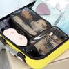 Código bidimensional juego de tres piezas nuevo PVC transparente bolsa de tocador almacenamiento impermeable bolsa de cosméticos portátil portátil portátil almacenamiento