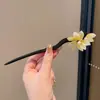 Horquilla de Imitación de Sándalo Antigua Nueva China de Gama Alta Horquilla para Cheongsam Falda de Cara de Caballo Horquilla de Madera Hanfu Cabello Horquilla para el Cabello