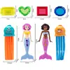 Nuevo Juguete de Buceo de Verano Transfronterizo Piscina Infantil Entrenamiento Juego Agua Cabello Corto Negro Luminoso Giratorio Sirena Serpiente