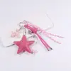 Llavero de Estrella de Mar de Cuero de Moda con Colgante de Perro Globo de Colores y Diseño de Borla para Llaves de Coche y Dijes para Bolsos