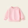 Lote de fábrica versión luminosa venta directa suéter infantil color liso forro polar engrosado clase A una pieza terciopelo camisa publicitaria personalización de ropa de clase
