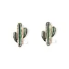 Europa y Estados Unidos diseño nuevo y creativo transfronterizo sentido de la moda temperamento pendientes colgantes de aleación de bola de cactus diamante