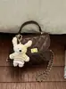 Bolso cuadrado pequeño dulce con patrón de rombos para mujer 2026 nuevo estilo bolso cruzado bolso de mano con sensación de alta gama moderno versátil bolsa de un solo hombro para Instagram