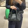 Bolso Tote Tejido a Mano de Piel de Vaca 2025 Cuero Genuino Estilo Francés Casual Portátil Sensación de Alta Gama Bolso de Hombro Cruzado para Mujeres