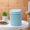 Lixeira Criativa Mini de Mesa Yimei com Tampa, Pequeno Lixo Doméstico com Tampa Basculante para Escritório, Classificação e Armazenamento