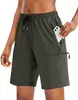 Nuevos Shorts Casuales de Verano Transfronterizos para Hombre, Pantalones de Cinco Puntos de Seda Helada de Secado Rápido con Bolsillo con Cremallera, Pantalones Deportivos Sueltos para Hombre