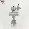 Válvula Borboleta Pneumática de Vedação Dura com Três Excêntricos Shanghai Hugong D673W-16P Tipo Sanduíche Válvula Borboleta com Flange de Aço Inoxidável