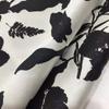 Tecido jacquard com estampa de respingos de tinta preto vestido cheongsam vintage vestido primavera e verão roupa bolsa tecido tingido em fio