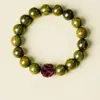 Pulsera Natural de Sándalo Verde para Hombres, Cuentas de Meditación, Año del Caballo, Doce Signos del Zodíaco, Pulsera de Palo de Rosa, Regalo de Año Nuevo
