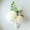 237 Ramillete de celebración de negocios estilo occidental flor de mano suministros de boda estudio de flores artificiales accesorios para fotos Serie Blanca