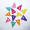 Fieltro hojas tirar bandera triángulo hueco flor de papel para colgar fiesta de bebé de un año decoración fondo para maestro pancarta