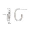Pendientes de Plata de Ley 925 con Diseño Único para Mujer, Pendientes Anchos de Giro Único en Forma de C de Alta Gama, Sencillos Accesorios para Orejas de Moda para Otoño e Invierno
