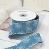 Número de Código Personalizado Borde de Gancho Cinta de Mezclilla Forma de Flor de Margarita Cinta Ondulada Lazo Accesorios para Ropa Accesorios para Tocados