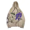 Sudadera con capucha para hombre de otoño 2024, estilo Hong Kong, estampado para estudiantes nuevos, Hip-Hop, talla grande, casual, moderna, de marca, para hombre