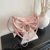 Bolso Casual de Axila Estilo Coreano para Mujer 2026 Modelo Nuevo Simple Adorable con Lazo Bolso Cuadrado Pequeño Bolso Cruzado Versátil