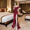 Elegante Vestido de Tirantes de Verano para Mujer, Lujoso para Banquetes y Fiestas, Ajustado con Diseño Largo de Hombros Descubiertos con Volantes