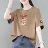 Comércio Exterior Transfronteiriço Ano do Zodíaco da Mãe Roupas Manga Curta Moda Casual Estilo Chinês Liquidação Camiseta de Manga Curta