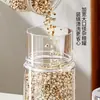 Pote de armazenamento simples para grãos e especiarias, caixa de conservação de alimentos, armazenamento de lanches e produtos secos, pote hermético com vedação rotativa
