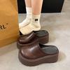 Pantufas femininas superquentes, vermelhas e pretas, antiderrapantes, com salto alto e salto médio, estilo Baotou, verão 2025