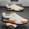 Zapatos de Moda para Hombre Estilo Nuevo de Primavera, sin Cordones, Suela Blanda, Versátiles Zapatos para Hombre tipo Forrest Gump, Zapatos Casuales de Piel, Zapatillas Deportivas para Jóvenes