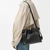 Bolso Cruzado Casual Estilo Coreano 2026 Luo Jia, Bolso de Hombro de Moda de Cuero Genuino de Nicho, Bolsa de la Suerte Estilo Mezclilla para Viajar
