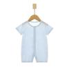 Macacão de Verão de Manga Curta para Bebê Flor Queimada Bebê Masculino e Feminino Roupão Jacquard Fino para Bebê Recém-Nascido Macacão Curto para Rastejar