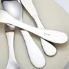 Juego de Cubiertos de Acero Inoxidable 304 para Mesa para Uso Doméstico, Cuchara Sopera de Mango Redondo, Cuchara de Postre, Tenedor de Fruta Estilo Occidental Especial para Comer