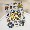 Pegatinas Lindas de Niña Espacial para Cuaderno Planas Adhesivas Lindas para Niños DIY Pegatinas para Taza de Agua Funda de Teléfono Versión Q