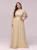Comercio Exterior Nuevo Elegante Vestido de Noche Lentejuela Bordado Talla Grande Fiesta Vestido de Mujer Malla Dobladillo Amplio Vestido de Banquete