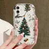 Flor de Árbol de Navidad de Pantalla Completa Adecuado para Funda de Teléfono Móvil Iphone17Promax Apple 16 Agujero Fino 14/13 Carcasa Blanda 15
