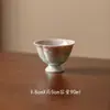 Copa de Cerámica Pura Hecha a Mano Miyan Taza de Té Pétalo Taza Grande para el Hogar Taza de Maestro Taza de Té con Esmalte de Cristal Creativo Horneada