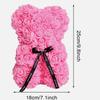 Urso de Rosa Flor Preservada Dia dos Namorados Chinês Dia das Mães Presente 25cm Urso de Flor de Espuma Caixa de Presente de PVC Flor Artificial