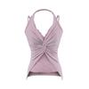 Temperamento Elegante Francês Design Puro Luxo Camisole de Renda Falsa Duas Peças Feminina Verão Emagrecimento Cintura Top