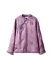 Chaqueta de Jacquard Satinado de Piel de Visón Seda Crepé de Algodón Guanle de 30 mm para Mujer Rellena de Seda de Morera 100% Cuello Alto