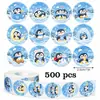 500 peças/rolo Adesivos de Pinguim de Desenho Animado com Cena de Neve 2,5 cm Decoração de Inverno Natal Ano Novo Adesivos para Embrulho de Presente DIY