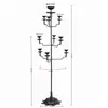 Adornos de Candelabro Retro de Hierro Fundido Hechos a Mano, Lámparas de Aceite de Hierro Antiguo, Candelabros Decorativos para Sala de Té Zen, Lámparas de Piso Estilo Wabi-Sabi