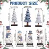 Adornos de escritorio de madera navideños transfronterizos: muñeco de nieve, árbol de Navidad, renos, adornos vintage, decoraciones de escritorio navideñas