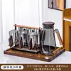 Juego de Tetera de Vidrio de Borosilicato Alto para Agua Fría para Sala de Estar de Casa, Mesa de Café, Oficina con Asa, Taza Transparente para Beber