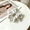 Goma de pelo scrunchie vintage versátil extragrande para adultos, elegante scrunchie floral para coleta