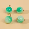 Botões Qipao Estilo Nacional Novo Estilo Chinês, Série Verde Jade Natural, Botões de Resina de Vidro, Botões Decorativos para Camisa Hanfu Traje Tang