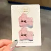 Pinza para el pelo de pelo de conejo color gelatina para niños, flequillo lateral y cabello suelto, pasador no dañino, pinza de pico de pato para la parte trasera de la cabeza de las niñas, accesorio para el cabello