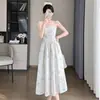 Traje de verão suave: vestido camisola com estampa floral para mulheres, acinturado, modelador, vestido de renda para meninas baixinhas